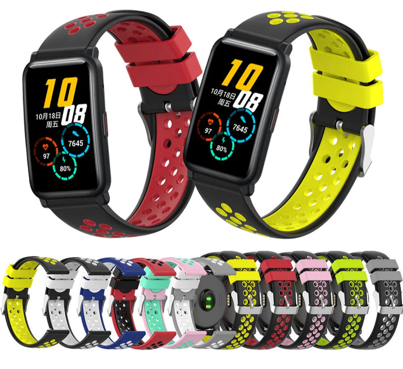 Soft Silicone Sport Replacement Band for Huawei Honor Watch ES – Breathable, Adjustable Strap