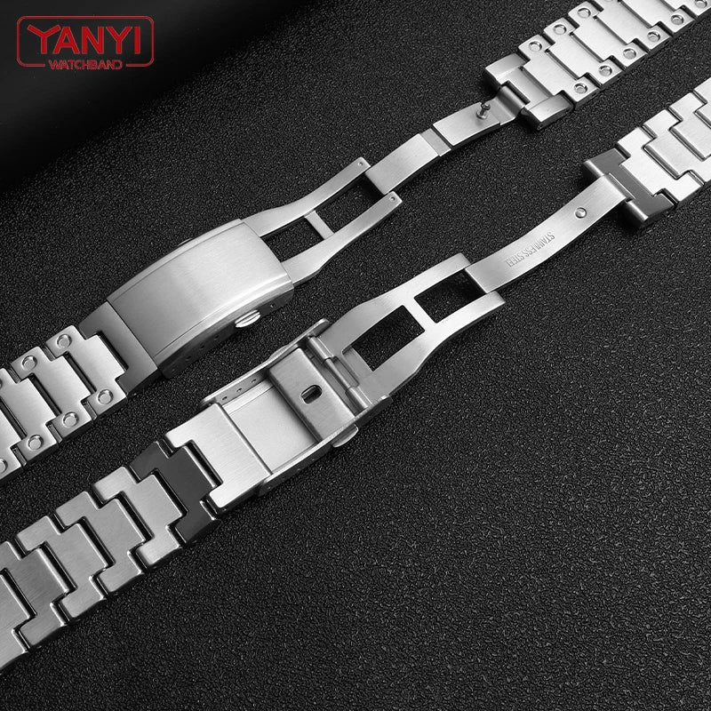 Stainless Steel Watchband for Casio G-SHOCK GW-M5610 DW5600 GA2100 - Solid Steel Strap