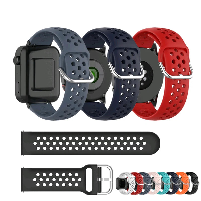 Silicone Watchband for Moto 360 2nd Gen, Pebble Time, ZTE Quartz, and More – 22mm Sport Strap