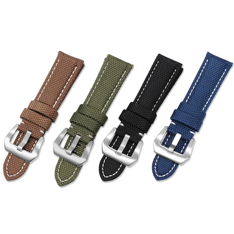 Waterproof Nylon Sport Watchband for Panerai Diesel – 22mm, 24mm, 26mm Genuine Leather Strap