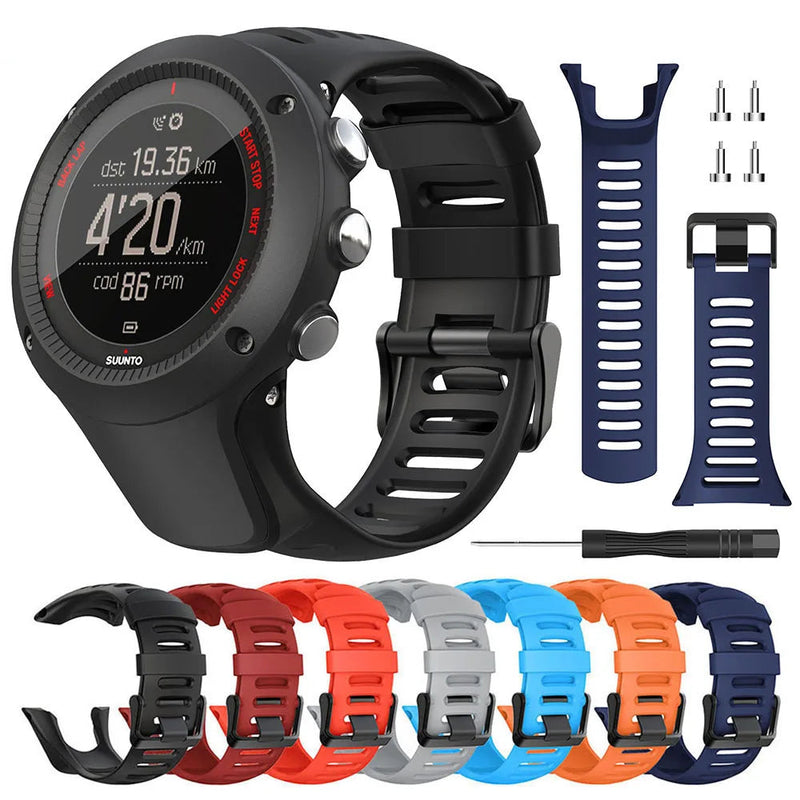 24mm Silicone Strap for Suunto Ambit 1/2/2S/2R/3P/3S/3R watch models