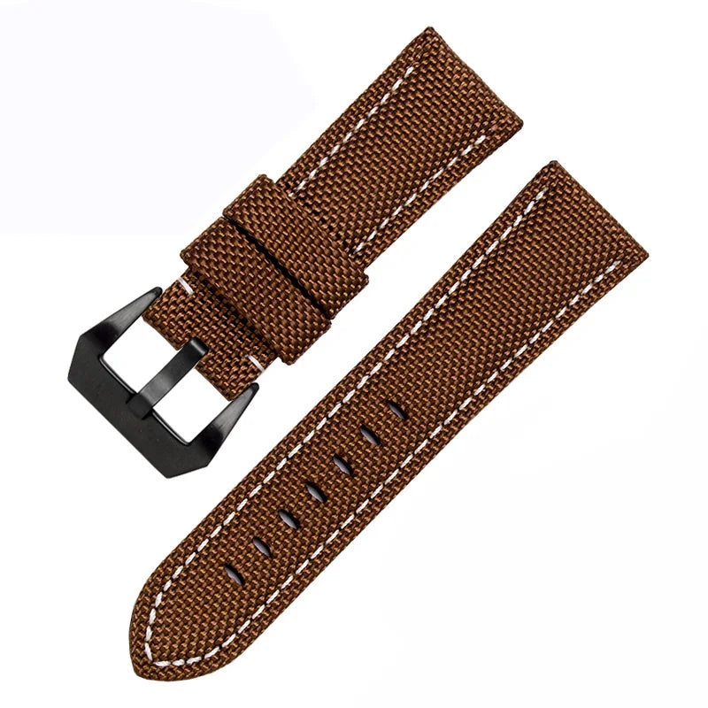 Waterproof Nylon Sport Watchband for Panerai Diesel – 22mm, 24mm, 26mm Genuine Leather Strap