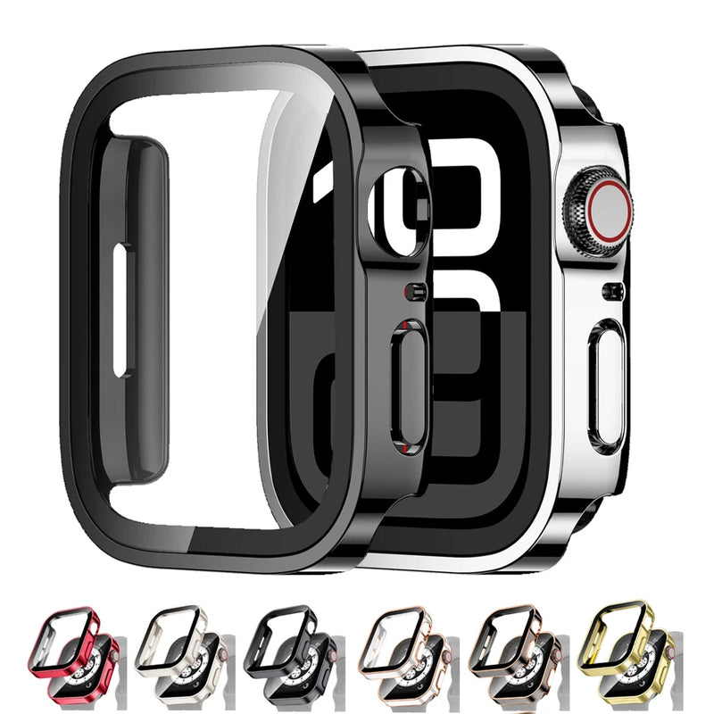 Apple Watch 10 Case w/ Tempered Glass - 40-49mm - Series 7/8/9/SE/6/5/4/Ultra 2