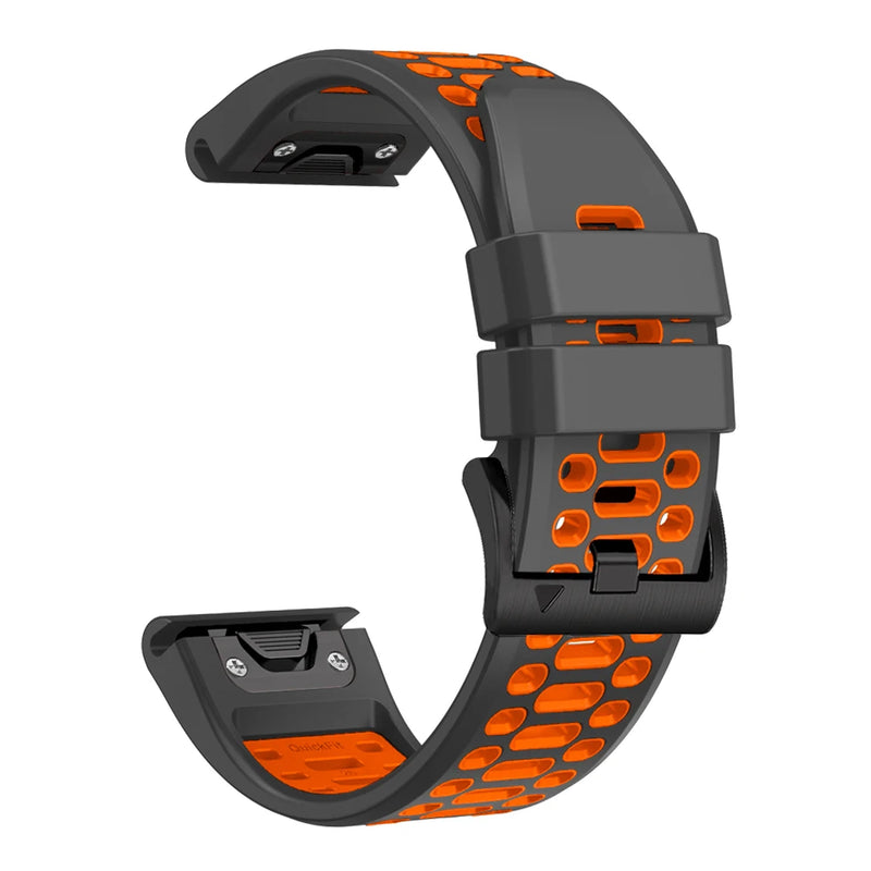 QuickFit Silicone Watch Strap 26mm & 22mm for Garmin Instinct 2X, Fenix 6X, 7X, 5X, 5 Plus