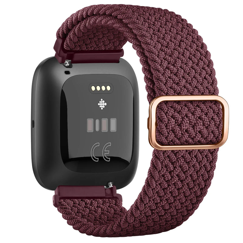 Elastic Braided Loop Band for Fitbit Versa 1/2/Lite/Special Edition