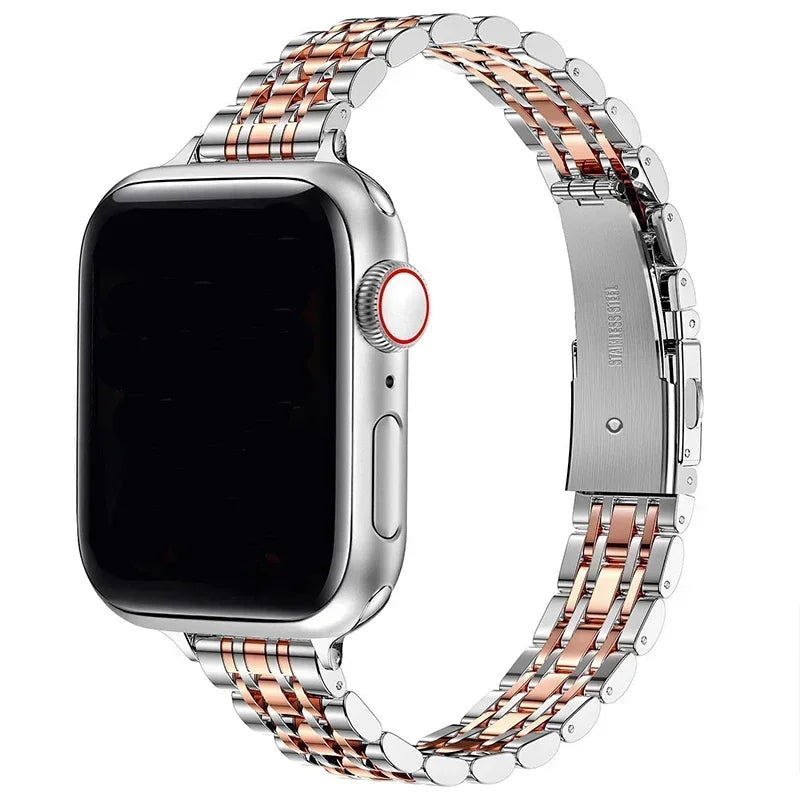 Stainless Steel Strap for Apple Watch Ultra 2, Series 10,9,8,SE,7,6 – 49mm,45mm,44mm,42mm,41mm, 40mm