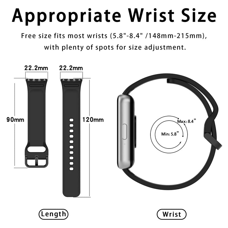 Original Silicone Loop for Samsung Galaxy Fit 3 – Soft Sport Wristband Adjustable Smartwatch Strap