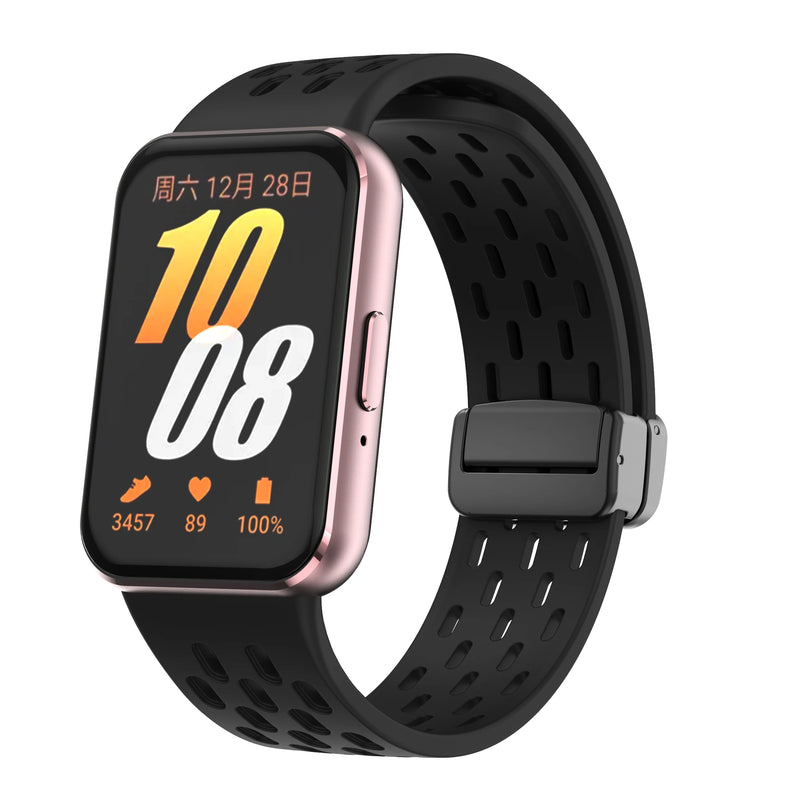 Magnetic D Buckle Sports Silicone Band for Samsung Galaxy Fit 3 SM-R390 – Comfortable & Secure Fit