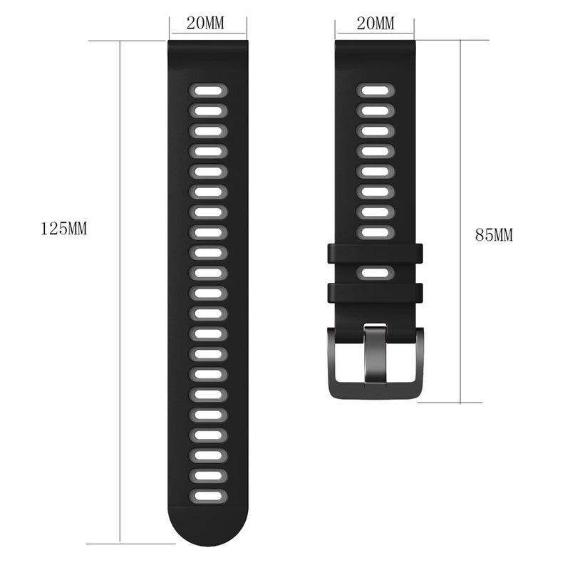 Sports Silicone Replacement Band for POLAR IGNITE 2, VANTAGE M2, GRIT X - 20mm/22mm