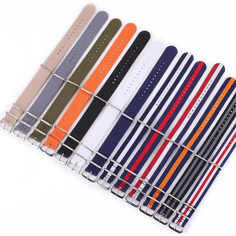 Universal Canvas Nylon NATO Watch Strap for Rolex, Longines, Tissot, SEIKO, OMEGA - 18mm-22mm