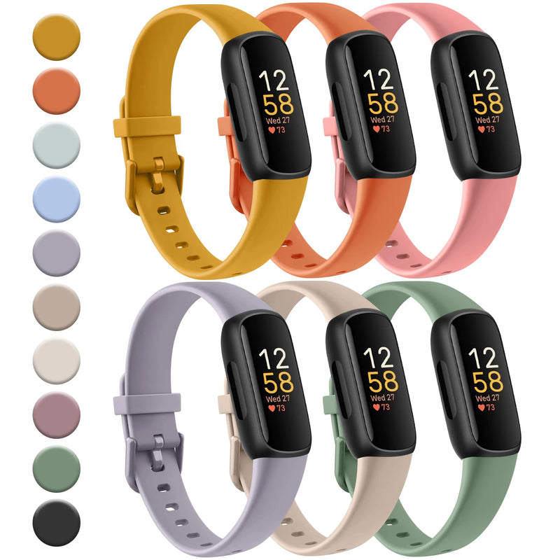 Soft Silicone Strap for Fitbit Inspire 3 Adjustable Sport Replacement Wristband