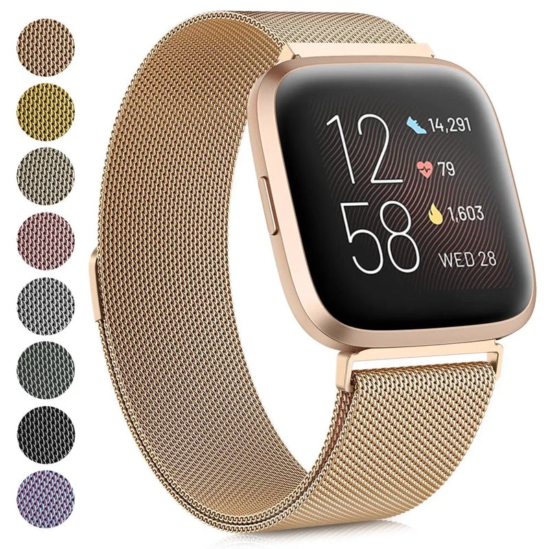 Metal Magnetic Strap for Fitbit Versa & Sense Series – Sleek & Adjustable Watchband