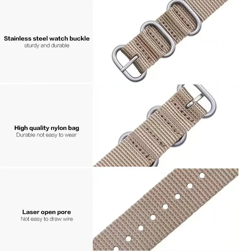 18mm/20mm/22mm/24mm Nylon Woven Canvas Watchband Strap – Universal for SEIKO, IWC, Citizen, Rolex