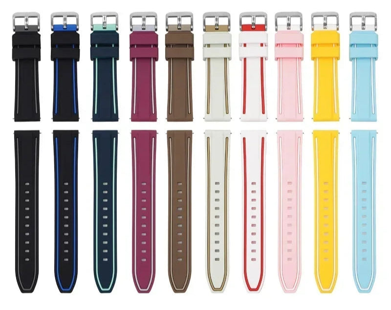 20mm Colorful Silicone Watch Strap for Omega, Swatch, and MoonSwatch – Mercury & Saturn Series