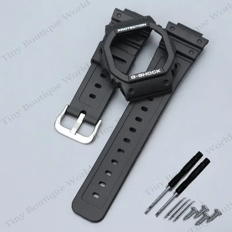 Resin Silicone Strap for Casio G-SHOCK DW5600 – Sports Waterproof Watchband