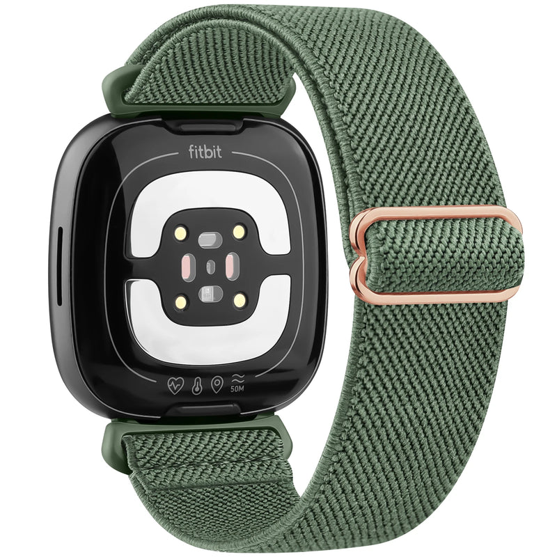 Adjustable Elastic Nylon Strap for Fitbit Versa 3/4, Sense & Sense 2 – Comfortable & Breathable