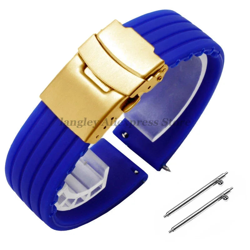 8mm 20mm 22mm 24mm Quick Release Silicone Watchband for Huawei, Fossil, Seiko & More