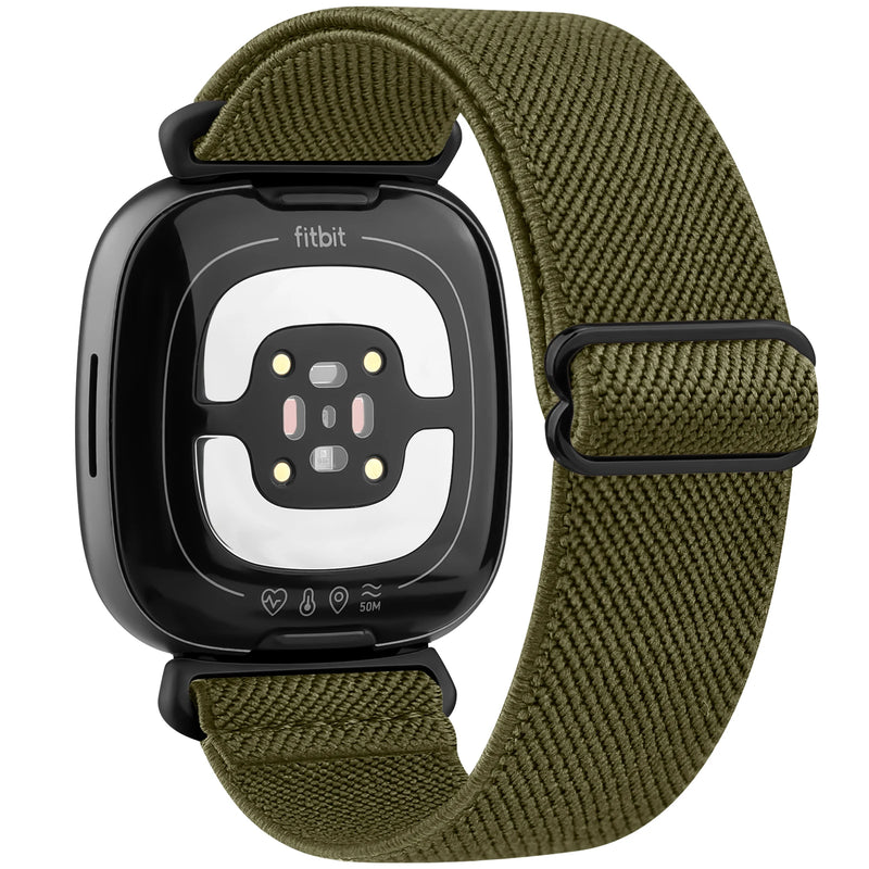 Adjustable Elastic Nylon Strap for Fitbit Versa 3/4, Sense & Sense 2 – Comfortable & Breathable