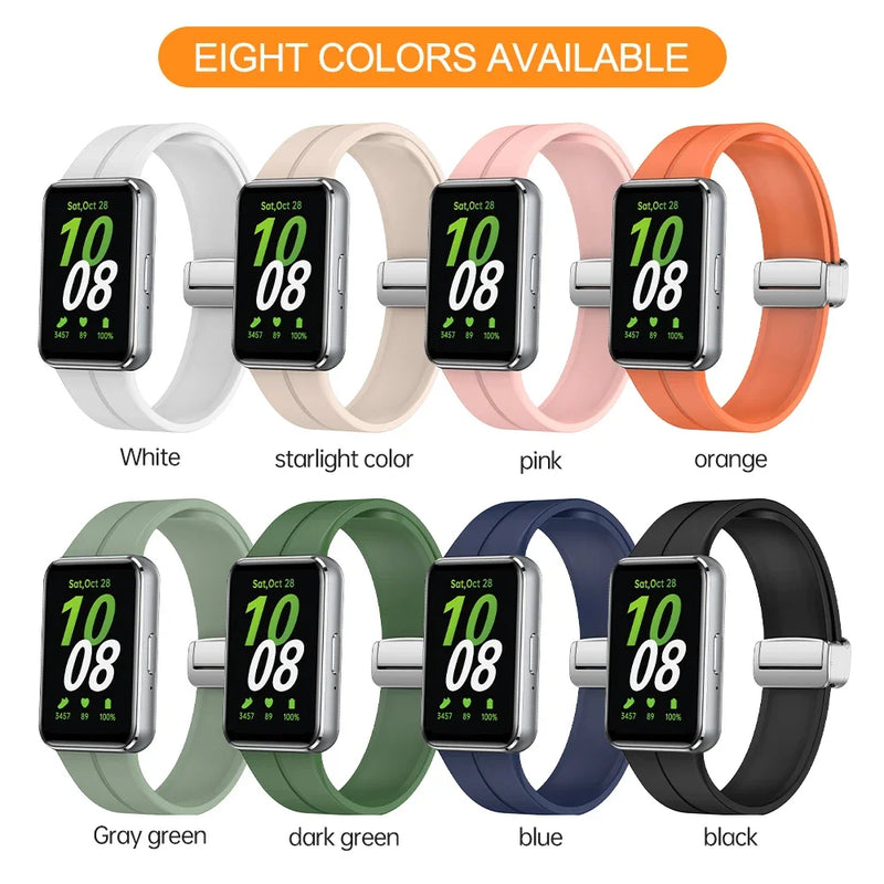 Magnetic Silicone Strap for Samsung Galaxy Fit 3 – Adjustable Sport Band