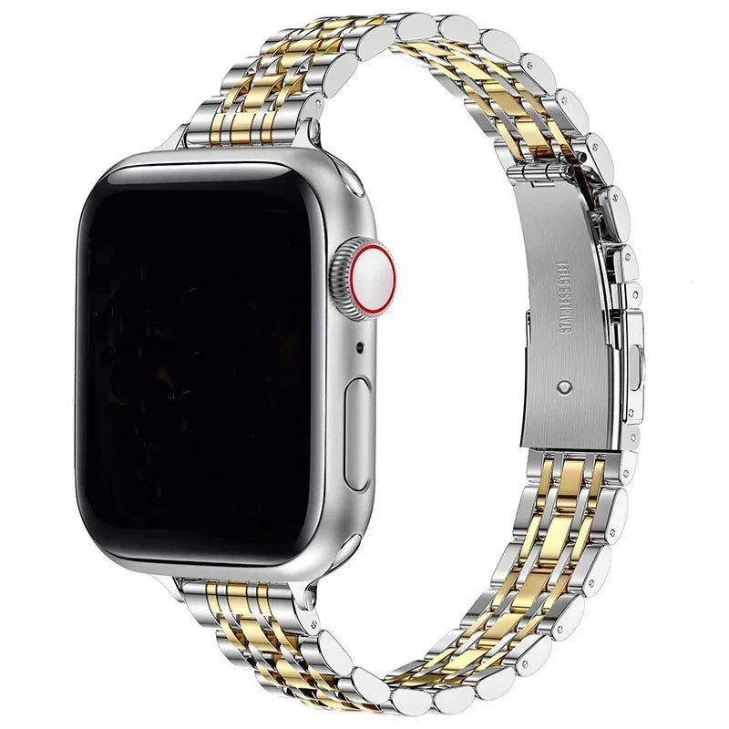 Stainless Steel Strap for Apple Watch Ultra 2, Series 10,9,8,SE,7,6 – 49mm,45mm,44mm,42mm,41mm, 40mm