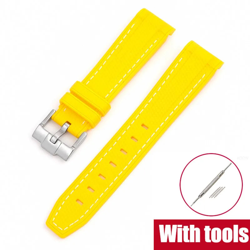 Silicone Strap for Swatch X Omega Moonswatch Stainless Steel Buckle 20mm 22mm Waterproof Band