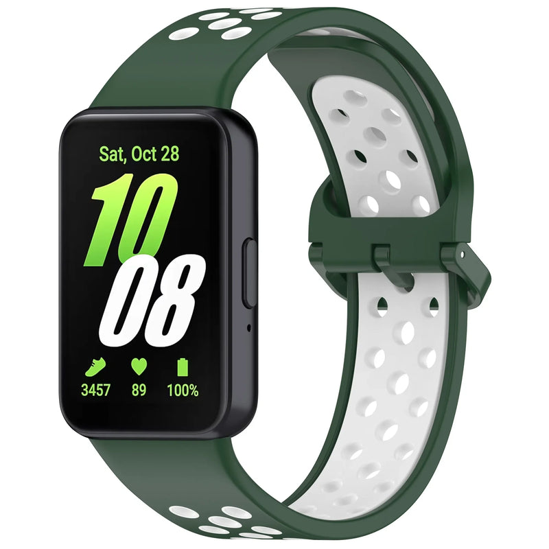 Two-Tone Silicone Strap for Samsung Galaxy Fit 3 – Breathable & Replaceable Wristband