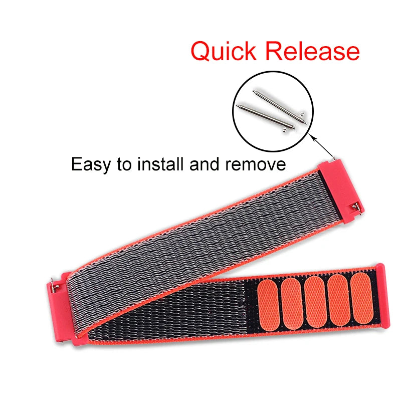 Woven Nylon Strap for Garmin Vivomove Sport, Venu 2 Plus, Vivo WATCH 2, Xiaomi S1, TicWatch GTK/GTA