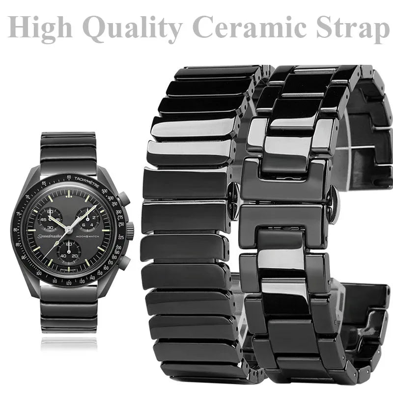 14mm - 21mm High-Quality Ceramic Watch Strap for Seiko, Tissot, Armani, Citizen, Omega – Elegant & Durable