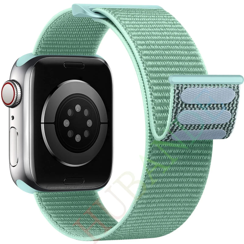 Nylon Loop Strap for Apple, Watch Sport Band Bracelet for Series Ultra 8/7/6, SE, 5, 4, 38mm to 49mm