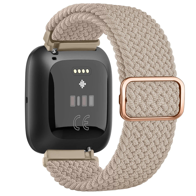 Elastic Braided Loop Band for Fitbit Versa 1/2/Lite/Special Edition