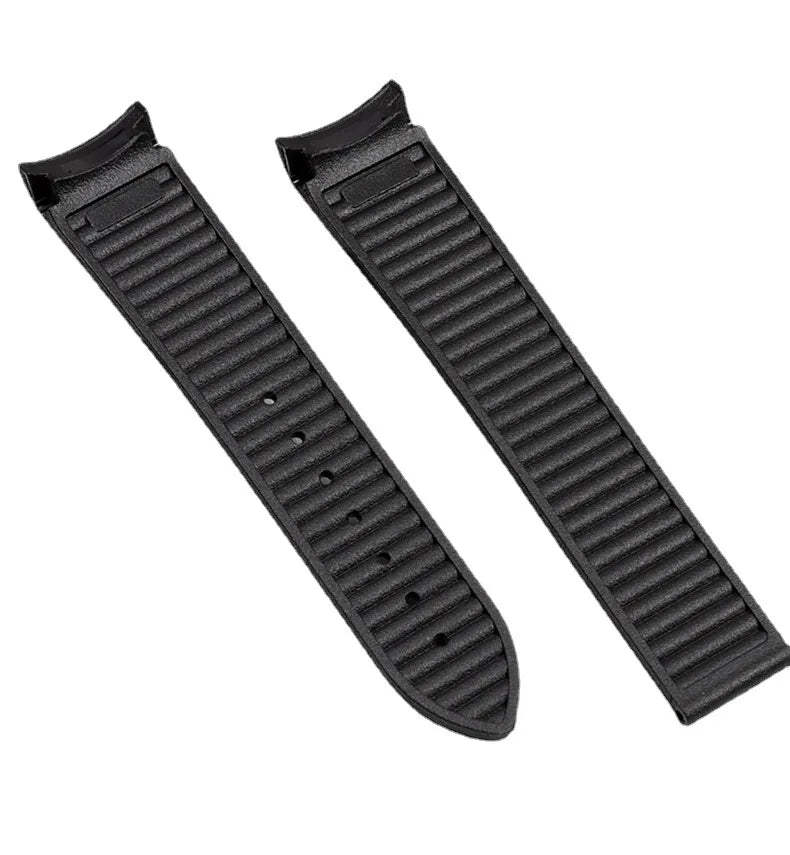 20mm Curved End Silicone Watchband for Omega Seamaster 300 – Waterproof Wristband for Men & Women