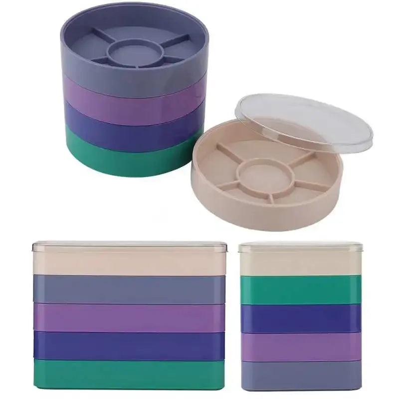 Impact resistant individual containers to organize small parts, crafts, beads, jewelry and watch fittings.
Individual containers with clapboard to keep items separate and organized.
With 5 layers, keep small items separated a