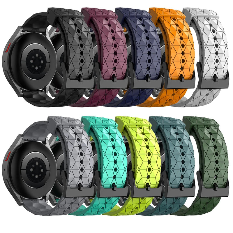 Silicone Strap (20mm/22mm) for Samsung Galaxy, Huawei GT, Garmin, Amazfit: Versatile and Durable