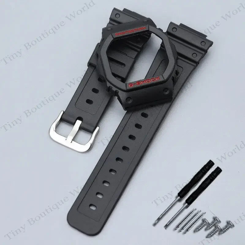 Resin Silicone Strap for Casio G-SHOCK DW5600 – Sports Waterproof Watchband