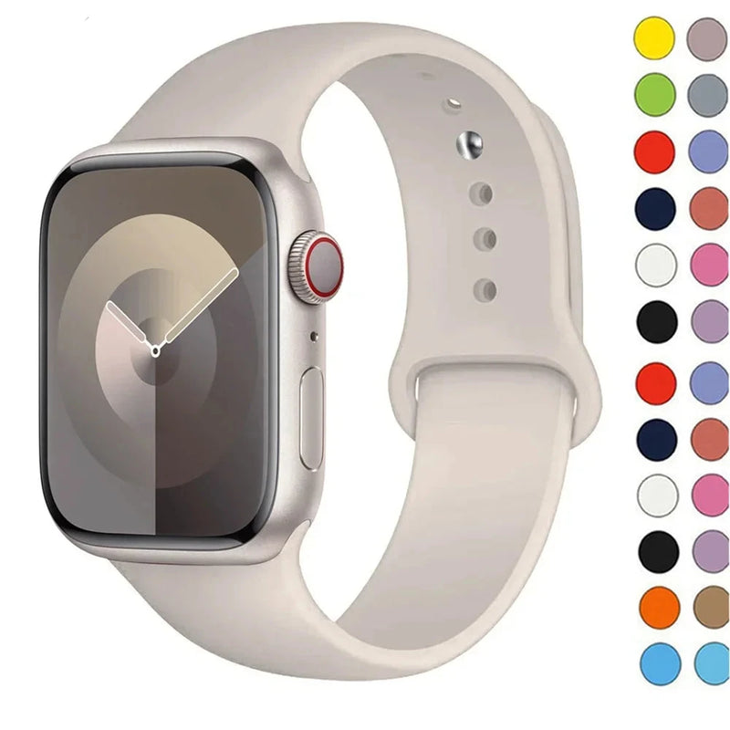 Silicone Sport Band for Apple Watch (44mm, 45mm, 40mm, 41mm, 38mm, 49mm)