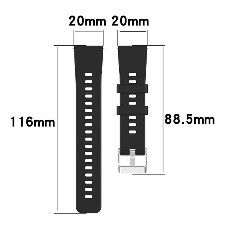 20mm Silicone Replacement Strap for Huawei Honor Watch ES