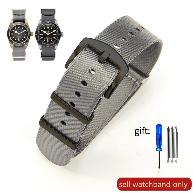 Breathable Soft Nylon Watchband – 20mm & 22mm Strap for Omega, Longines, Seiko, Casio, Mido