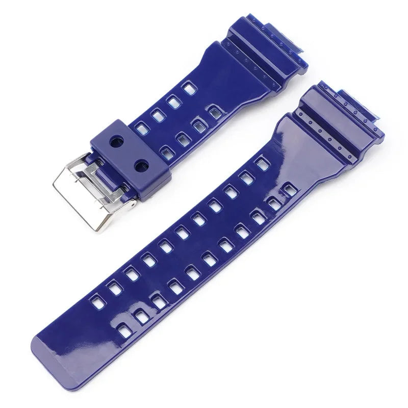 16mm Silicone Strap for Casio G-SHOCK GA-100/110/200 GD-100 GW-8900, TPU Band