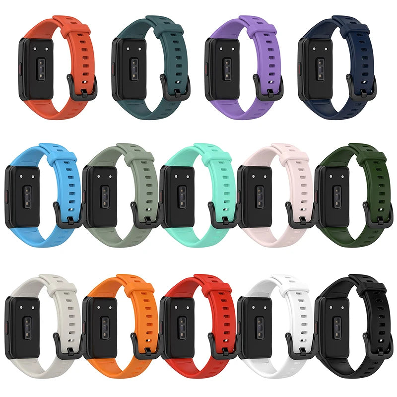 Adjustable Silicone Strap for Huawei Band 6/6 Pro and Honor Band 6