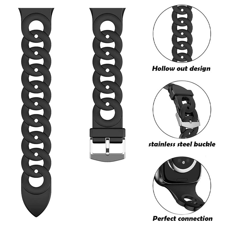 Silicone Hollow-Out Strap (20mm/22mm) for Samsung Galaxy, Huawei GT, Garmin, Amazfit, Xiaomi