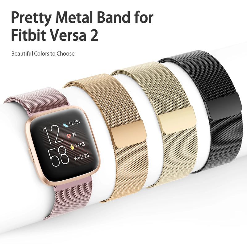 Metal Magnetic Strap for Fitbit Versa & Sense Series – Sleek & Adjustable Watchband