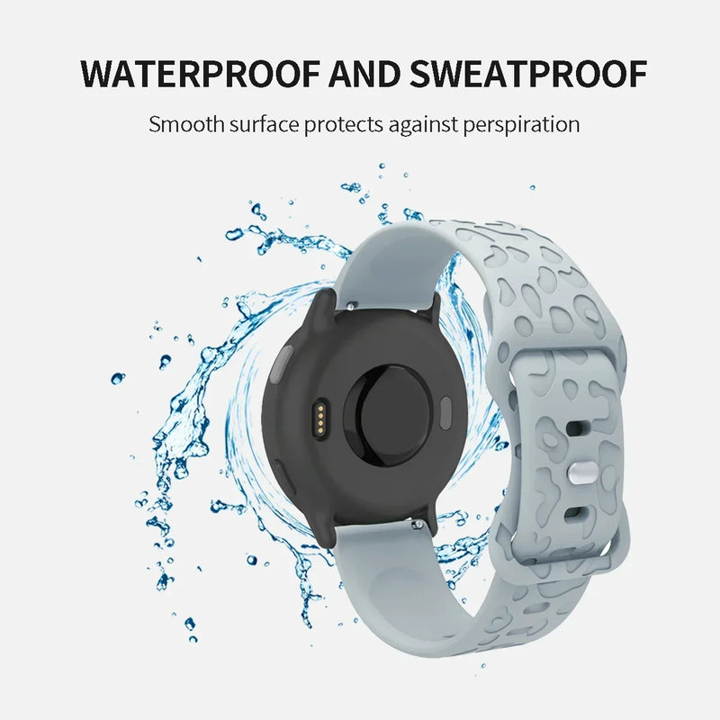 18mm 20mm 22mm Engraved Leopard Silicone Strap for Samsung Galaxy Watch, Huawei GT, Amazfit GTR