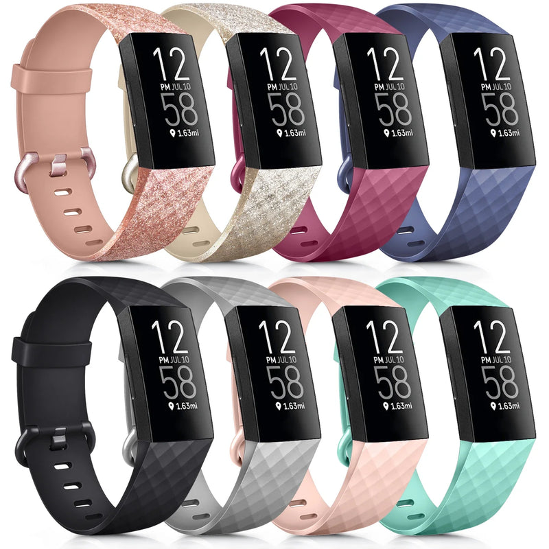 Silicone Replacement Bands for Fitbit Charge 4/Charge 3/Charge 3 SE