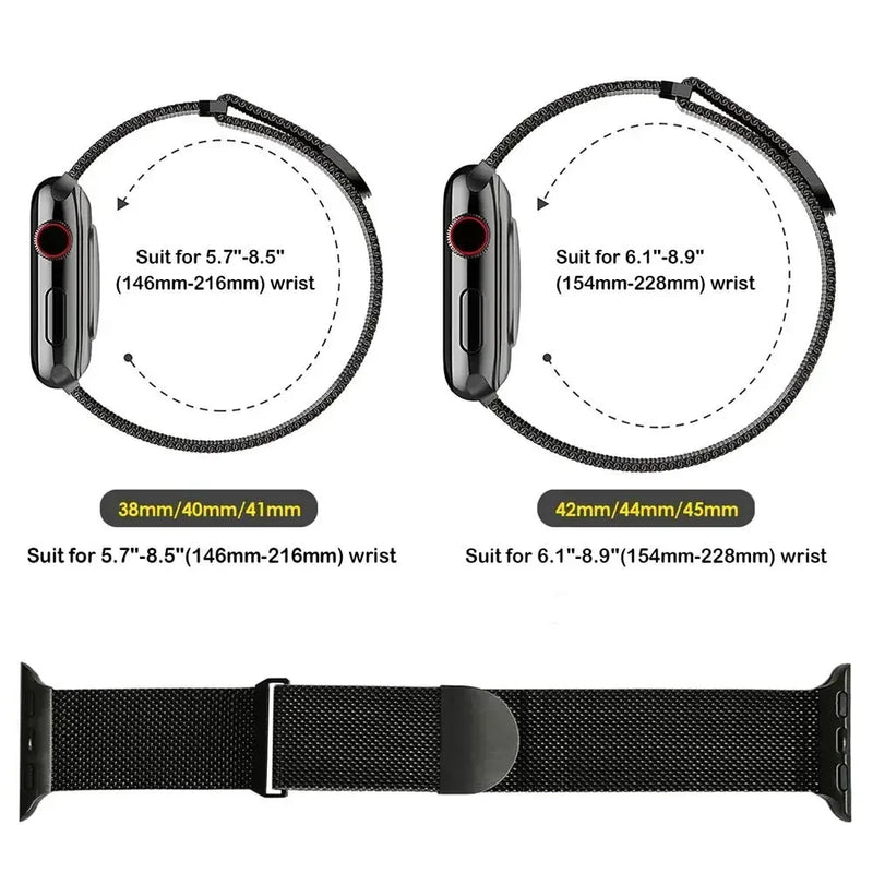 Milanese Magnetic Strap for Apple Watch – Ultra 2, Series 10, 9, 8, 7,  6, 5, 4, SE, 3, 2, 1