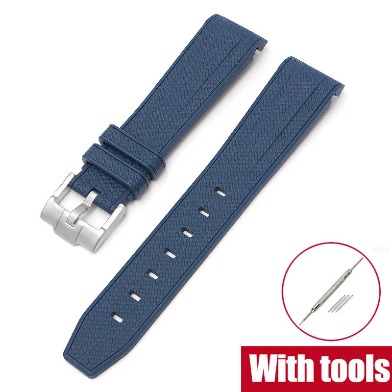 Silicone Strap for Swatch X Omega Moonswatch Stainless Steel Buckle 20mm 22mm Waterproof Band