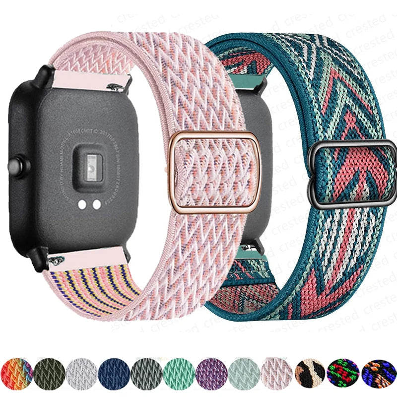 20mm/22mm Nylon Elastic Watch Bracelet for Amazfit GTS/GTR Series & More