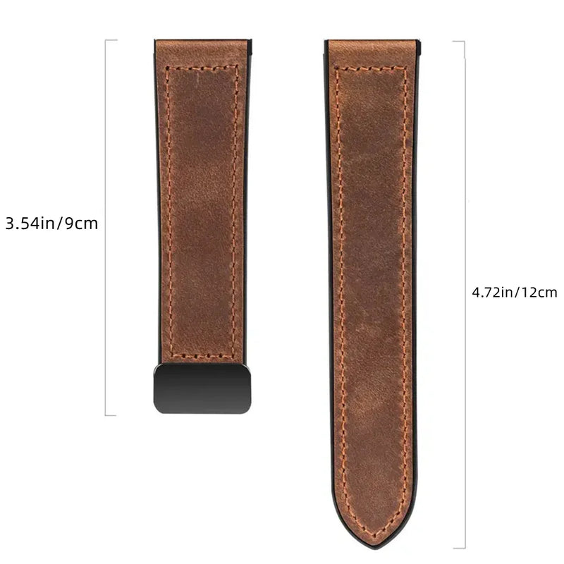 Hybrid Leather & Silicone Strap (20mm/22mm) for Samsung Galaxy, Huawei GT: The Best of Both Worlds