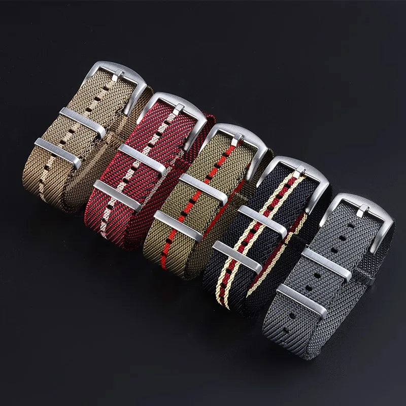 Universal Military Nylon Strap for Omega 007, Seiko SKX007 Premium Fabric Watch Band for Men & Women