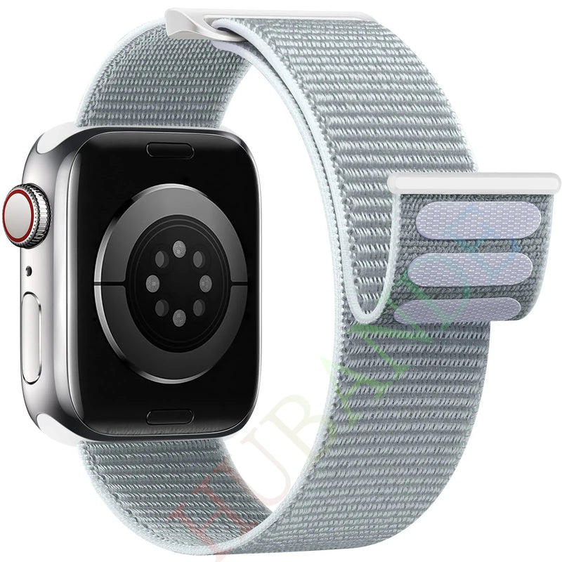 Nylon Loop Strap for Apple, Watch Sport Band Bracelet for Series Ultra 8/7/6, SE, 5, 4, 38mm to 49mm