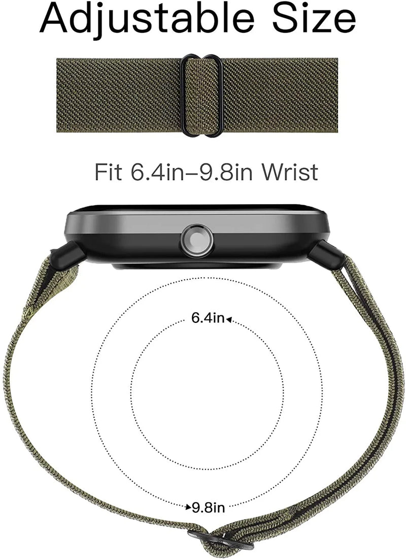 20mm/22mm Nylon Elastic Watch Bracelet for Amazfit GTS/GTR Series & More